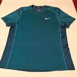 NIKE Running‎ dri-fit men's t-shirt extra large teal blue green